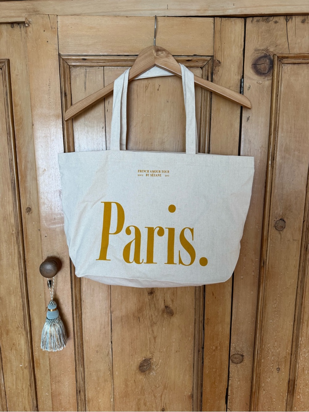 Exclusive Sezane tote from Washington D.C. store opening in April 2026